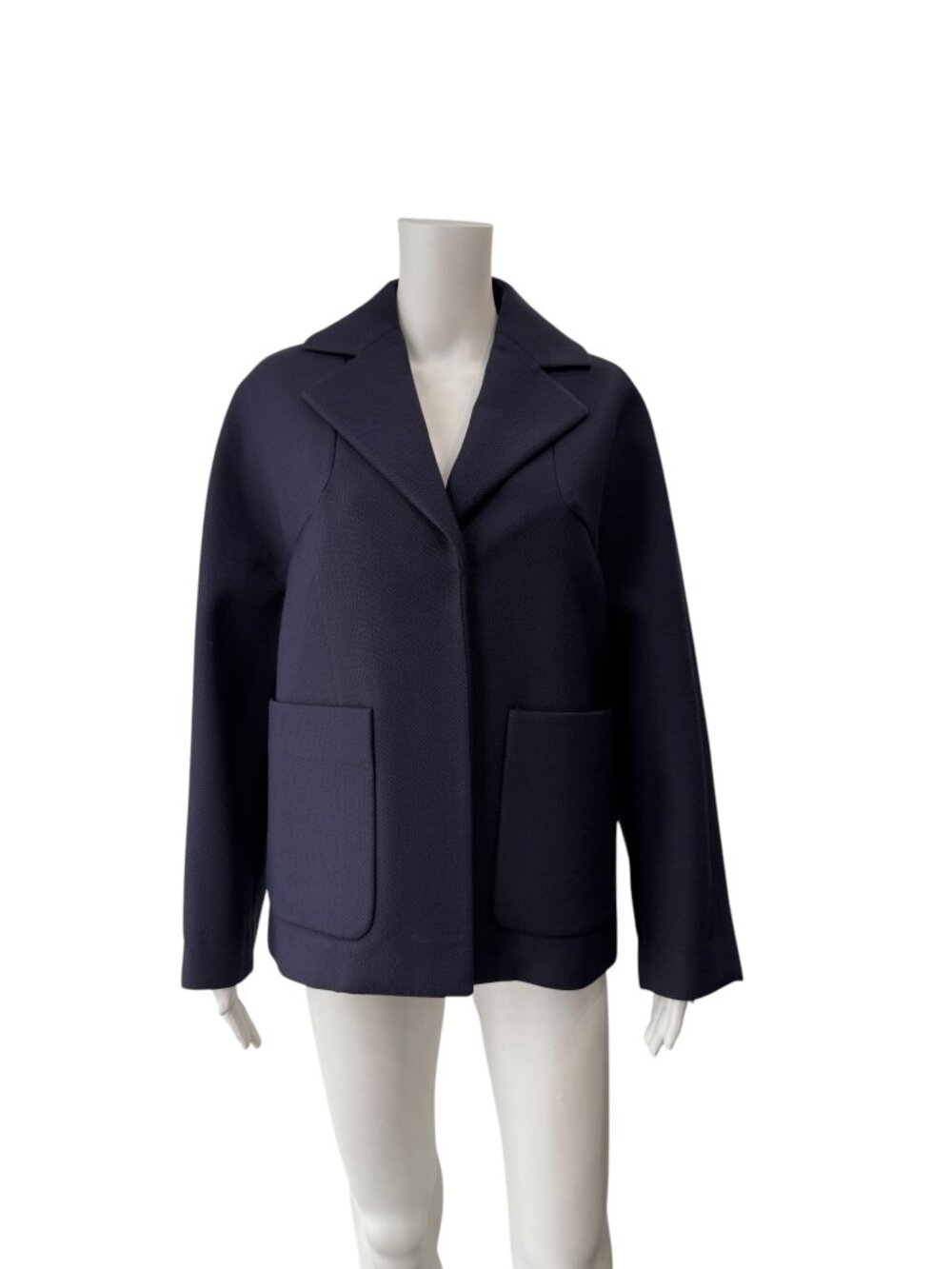 Balenciaga 2014 Blue Short Blazer Collared Jacket size FR 34/2